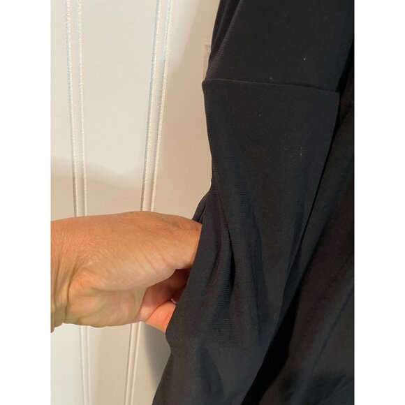 Emma & Michele Womens 3X Black Wrap Dress With Pockets & Tie Waist - Picture 5 of 13